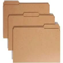 12pcs Legal File Folders, Reinforced 1/3 Cut Tab, Letter Size, Kraft Paper,Back To School,School Supplies