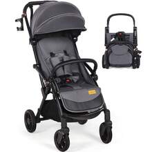 Jooli H Pushchair 0-3 Years, Lightweight Compact Baby Stroller With Reclining Backrest, 5-Point Harness, Rain Cover, Reversible Seat And Carrycot, Easy Fold Travel Buggy For Toddlers, Dark Grey - Dark Grey - View 1