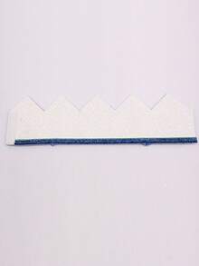 1pc Men's Crown Style Party Hat, Accessories - White - View 4