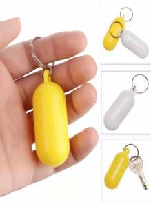 Waterproof Floating Keychain - ABS And Stainless Steel, Yellow With Compass Design - Perfect For Boating, Canoeing, Fishing, Rafting, Surfing And Party Gifts, Fishing Gear Accessories | Compass Keychain | Waterproof Keychain, Beach Essentials, Beach Accessories, Pool Float