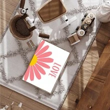 3pcs/Set Personalized Name Wall Art Posters - Customized Pink Daisy Nursery Decor Set For Girls | Custom Name Floral Wall Art For Living Room, Bedroom, Kitchen Decor - Unique Gift Idea Unframed Indoor Art Prints Gifts Birthday Graduation