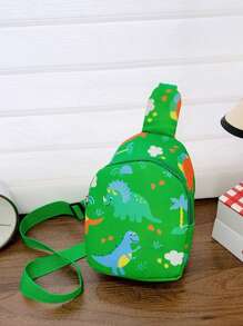 Bolsa para niños y niñas, bolsa cruzada de monedas con diseño de dibujos animados, mochila pequeña casual al aire libre para el pecho, para lápiz labial, brochas, cuidado de la piel, teléfono móvil, monedas, artículos pequeños