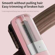 Straightening Comb To Make Hair Soft, Clean, And Neat, With Straight Hair Split And Shaved Hair Clipper, Hair Fork Trimmer, Charging Portable, Automatic Hair Trimming And Hairdressing Tool, Electric Hair Trimmer, Straightening Hair Straightening Rod 500mAh