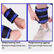 Ankle Wrist Leg Weights Straps Running Exercise Fitness Gym Strength Training - Blue - View 4