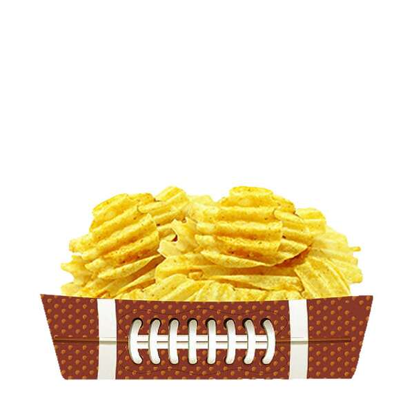 50 Stücke Einweg Pommes Behälter mit Sportmotiven, Pommes Becher aus ölabsorbierendem Papier, Partys und Festivals Dekorationen