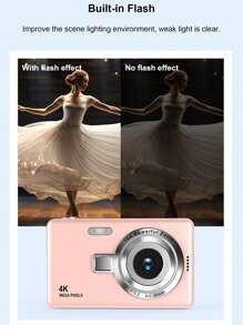 1 Pc Q12 Digital Camera With 32G Memory Card,50 Million Pixels 2.4-Inch Screen Portable Camera, Rechargeable Camera CCD & Multiple Filter Modes. Portable Anti-Shake Smart Zoom Digital Camera For Outdoor
