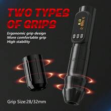 XNET 1 Set Sage Pro Wireless Tattoo Machine Kit, Includes Tattoo Needles, 20pcs Mixed Tattoo Needles, Brushless Motor, 1300mAh Battery, Suitable For Tattoo Artists And Beginners - Black - View 7