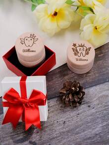 Custom Tooth Fairy Box,Personalized Wooden Tooth Fairy Box,Customized Tooth Box With Name, Customizable First Tooth Keepsake Box,Kids Keepsake Storage Box,Stores Lost Teeth For Kids,Great Christmas Halloween Thanksgiving Day Gift, For Him/Her, Kids, Children, Family, Friends, For Anniversaries Back To School - Style a - View 5