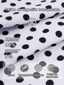 Set de 4/12 Bragas de Algodón para Mujer con Diseño de Polka Dots, Cómodas y Suaves de Alta Calidad - Perfectas para Uso Diario - color mezclado - Ver 9