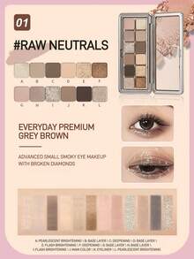 3CE New Take 眼影盘，适合日常使用 - #Raw Neutrals - 查看 8