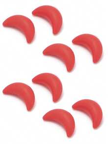 4/10 对硅胶星星和月亮耳机夹，防滑眼镜配件，带星星和月亮装饰 - 月亮4對 - 查看 12