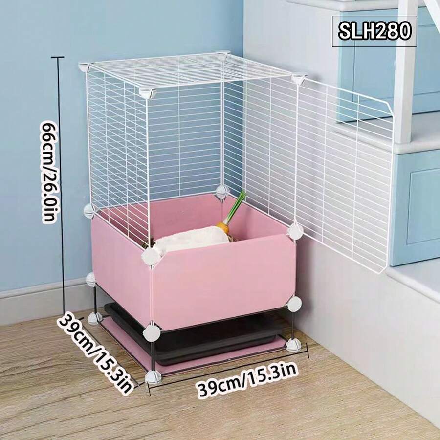 Jaula grande para conejo de interior para uso doméstico, recinto espacioso con diseño a prueba de orina, hábitat para animales pequeños - Multicolor - Ver 1