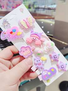 10pcs Popsicle & Fruit Decor Hair Clip Cute