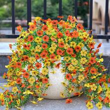 2pcs UV Resistant Daisy Hanging Flowers, Realistic Daisy Silk Flowers Fake Plants Front Porch Patio Planter Hanging Basket Spring Summer Fall Fake Flowers, Realistic Artificial Flower Decoration For Indoor And Outdoor, Perfect For Porch, Window, Patio, Easy To Maintain - Multicolor - View 4