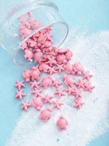 28 件随机混合海滩海洋假日风格可爱海龟和海星串珠时尚手链项链波西米亚风珠宝吊坠