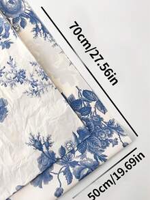 5张复古牡丹花礼品包装纸，节日礼品装饰纸，惊喜生日礼品包装纸，婚礼礼品包装纸，节日礼品包装纸 - 彩色 - 查看 7