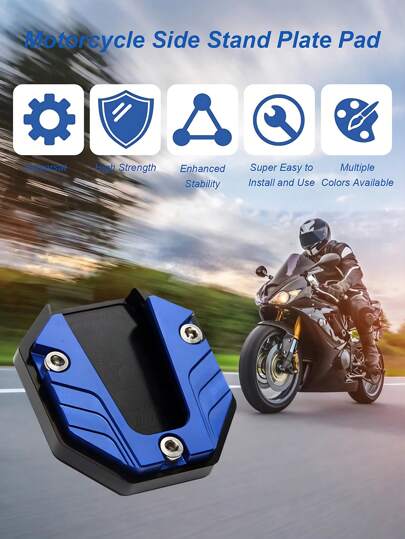 Extensores de descanso lateral antiderrapantes para motocicletas – Base de suporte em liga de alumínio usinada em CNC para scooter elétrica Maverick N1S G2F. A base estabilizadora ampliada oferece suporte extra para evitar tombamentos, especialmente em superfícies irregulares ou macias, como grama, areia ou cascalho. Liga de alumínio de alta resistência, resistente à ferrugem e ao desgaste.