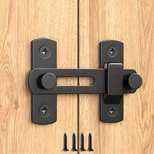 2 C Barn Door Lock, Sliding Barn Door Lock Hardware Gate Latches, Carbon Steel Door Latches For Barn Door Cabinet Window Closet Door, Black - Black - View 1