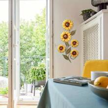 Colorful Metal Sunflower Wall Art - Rust-Proof Outdoor Decor For Garden, Fence & Patio