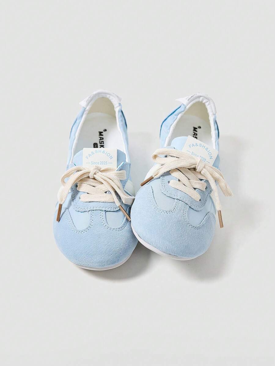 MASKERT Women's Ballet Style Casual Shoes, Women's Multifunctional Fashionable Casual Sports Shoes, Flat Bottomed Rubber Soft Soled Casual Shoes, Daily Matching Casual Shoes - 藍色 - 查看 1