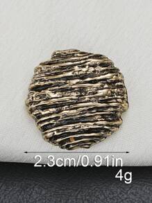 10 Stücke/Packung Runde Metallknöpfe mit geprägtem horizontalem Streifenmuster, geeignet für Mäntel, Pullover, Jacken, Kleider, Hemden, handgefertigte Verzierungen, Stoff-Nähzubehör für DIY