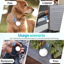 Minirastreador GPS compatible con Apple iOS, localizador AirTag, rastreador Bluetooth inteligente, conectado al sistema Apple Find My, seguimiento remoto preciso, usa batería CR2032 para larga espera (aprox. 6 meses), batería reemplazable, adecuado para rastrear personas e ítems importantes, accesorio localizador de automóvil, solo compatible con sistema iOS - Multicolor - Ver 5