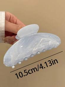 3 件/1 件女式大号 10.5 厘米/4.13 英寸混合颜色白色粉色蓝色轻质塑料发夹，时尚百搭高端优雅简约配饰，适合日常佩戴、休闲派对通勤海滩度假、发型造型洗发化妆发爪发夹发夹发夹发夹发夹秋冬女士发饰