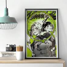 1 peça/3 peças pôsteres de arte de parede moldura opcional anime moderno pôster de anime hd pôster para sala de estar bar café arte decorativa mural, arte em tela, alta qualidade, sem moldura