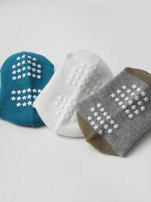 6pcs/12pcs Cartoon Star Print Anti-Slip Breathable Kids Socks, Boys & Girls Toddler Non-Slip Socks - Multicolor - View 6