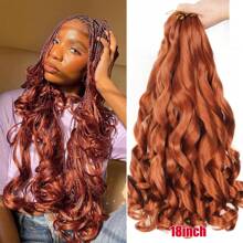 1 Pack French Curl Braiding Hair 12 Inch Pre Stretched Bouncy Curly Hair Easy Braid Crochet Hair Wavy Texture Synthetic Hair Extensions For 50g/Pack