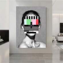 1pc Frameless Abstract Fashion Women's Art Surreal Portrait Posters Vintage Painting Printing Wall Arts Modern Living Room Bedroom Office Bar Club Wall Decoration Home Decoration ,Wall Art With Frame