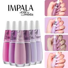 Kit Impala 6 Cores Cremoso Tons De Rosa Lilás