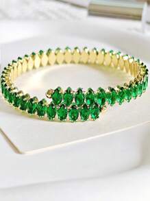 MOONSO 1 pieza Pulsera elegante y de moda con circonita, adecuada para que las mujeres la usen en ocasiones, diseño exclusivo, S8250