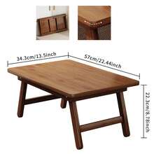 Bamboo Portable Folding Table, Laptop Notebook Table, Bed Sofa Tray PC Desk Stand, Picnic Table, Breakfast Table - Chocolate Brown - View 2