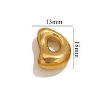 1pc Casual 304 Stainless Steel 18k Gold-Plated A-Z 26 Perforated Bubble Letter Pendant DIY Jewelry Pendant Accessories Suitable For Women's Daily Life Wear - Pendant - View 17