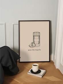 1 pieza Póster de arte de pared con alcohol, impresión en lienzo, arte de pared con brindis, impresiones de bebidas, impresiones de bar, decoración de pared de bar carrito, póster de hora feliz, decoración minimalista para sala de estar, dormitorio, cocina, bar, sin marco