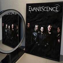 1pc Canvas Painting Evanescence Band Posters Art Coffee House Bar Room Wall Decor Optional Frame ,Wall Art With Frame - Multicolor - View 13