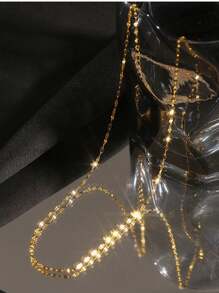 1pc Stainless Steel Lips Detail Clavicle Chain Necklace For Women