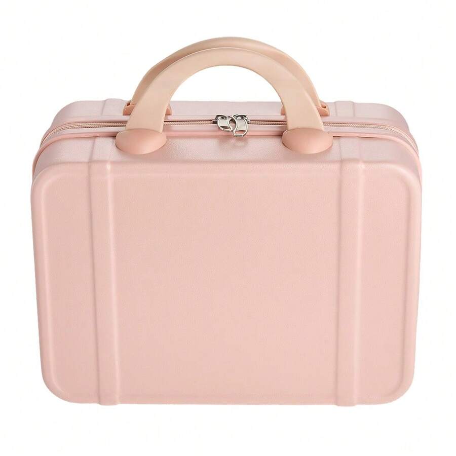 Living And Home Hard Shell Makeup Case - Compact Cosmetic Organizer (31x15.4x30.8cm) In White/Pink - Pink - View 1