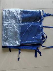 1pc Transparent Cold-Proof Sun Shield Canopy, Outdoor Four-Leg Umbrella Fence Tent Product Only Contains Tent Surrounding Fabric