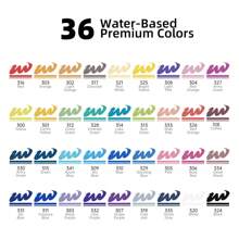 24/36/48/60/72 Farben Gerade Flüssig Soft-Spitze Acryl-Marker Set Schüler Nicht-durchlässig Stapelbar Kunst Pinsel Interessenklasse Malerei Aquarellstift Graffiti Farbe Soft Stift Schulanfang