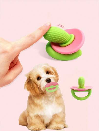 PETSIN 1pc/2pcs Pet Dog Pacifier, Cat Paw Pacifier Box, Cactus Teether, Pacifier, Boilable, Super Soft 3D, Pet Chew Toy, Cat Pacifier, Pet Toy Chew, Weaning Small Puppy Bite, Random Color