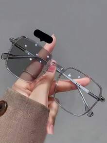 1副【8种颜色】男女通用超大光学镜架轻便眼镜，护目镜，超轻眼镜，办公电脑护目镜，透明眼镜配件，适合日常佩戴