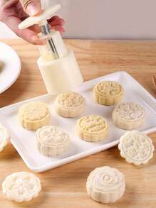 Moon Cake Mold Set Cake Making Model Mold Ice Skin Mung Bean Cake Cake Hand Die Baking Props