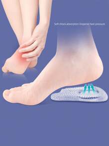 1 paio di cuscinetti per tacco con grana concava, inserti antiscivolo per scarpe da donna e uomo con tacco basso/alto, massaggio e assorbimento degli urti, adatti a diversi tipi di scarpe