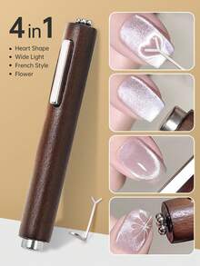 Beautizon Nailartlab 1个/2个/4个装 4合1强力猫眼凝胶美甲磁铁,多功能UV凝胶抛光花朵、小猫、小熊、兔子美甲猫眼沙龙工具磁性棒,适用于家庭DIY,美甲用品,美甲工具,美甲艺术工具,返校季,美甲,美甲工具,美甲贴片工具,修甲修脚工具 - 彩色 - 查看 3