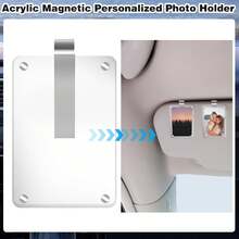 2Pcs Car Picture Holder, Acrylic Magnetic Personalized Photo Holder Car Accessories Car Photo Holder Car Visor Clip, Personalized Car Picture Frame, Suitable For Adding Family Or Personal Photos - 1 - View 3