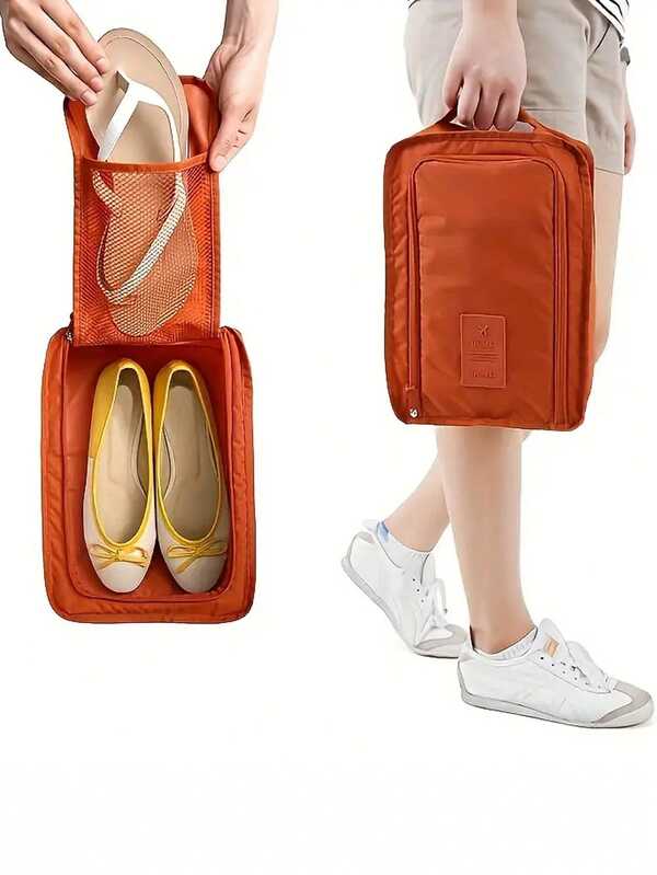 Small Travel Shoe Bag Foldable Waterproof Shoe Bag Storage Bag - Double-Layer Shoe Bag Travel Storage Bag Shoe Storage Bag Business Trip Travel Items