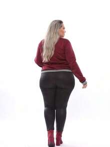 Women's Plus Size Bomber Jacket With Zipper Outerwear G1 G2 G3 - 維諾 - 查看 3