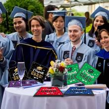 20PCS Gatherfun Graduation Party Napkins 2025 Graduation Party Supplies Purple Napkins Cocktail Napkins For Congrats Grad Party Decorations - Black - View 5